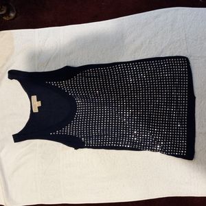 Michael Kord Sequin Tank Tops X'-Smsll Easily Size L 4-6.  PINK, WHITE, OR NAVY